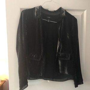 J Crew Dark Gray Velvet Jacket